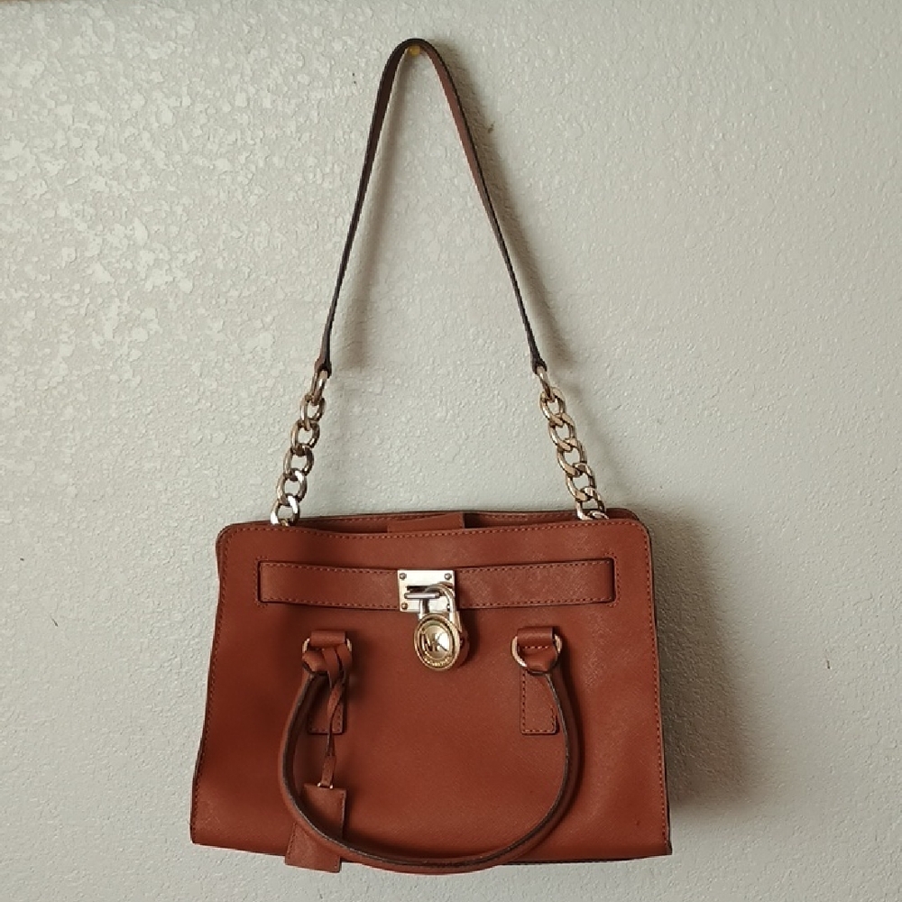 Michael Kors Hamilton Brown Safiano Leather   Handbag